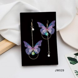 Korean super fairy asymmetric butterfly earrings-