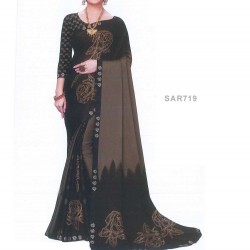 Shamu Silk Ambush Print saree with Blouse piece