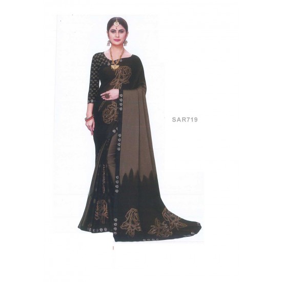 Shamu Silk Ambush Print saree with Blouse piece