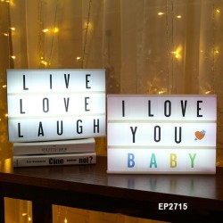 Light Box Led Cinematic Light Box Letters & Symbols Message Display-