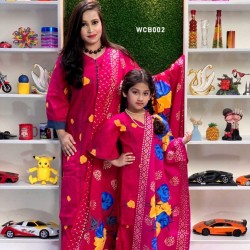 Mom and Baby Matching Screen print ready salwar kameez