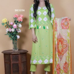 Unstitched Cotton Salwar Kameez