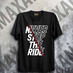 Never Stop Ride Black-T-Shirt