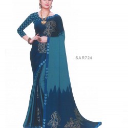 Shamu Silk Ambush Print saree with Blouse piece