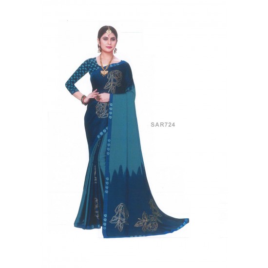 Shamu Silk Ambush Print saree with Blouse piece