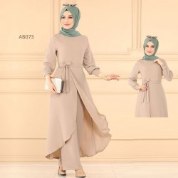 Traditional Dubai cherry Georgette Tunic with pant Style Dress For Women