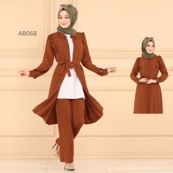 Traditional Dubai cherry Georgette Tunic &innar with pant Style Dress For Women