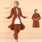 Traditional Dubai cherry Georgette Tunic &innar with pant Style Dress For Women