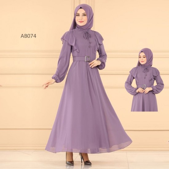 Traditional Dubai cherry Georgette Tunic Style Dress For Women