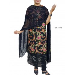 Semi Stitched 4pcs High Quality Embroidery Salwar Kameez