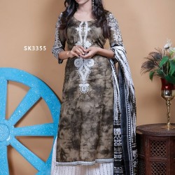 Unstitched Cotton Salwar Kameez