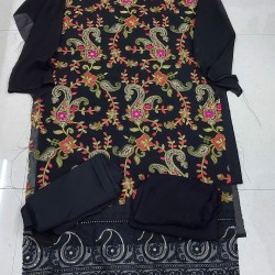 Semi Stitched 4pcs High Quality Embroidery Salwar Kameez