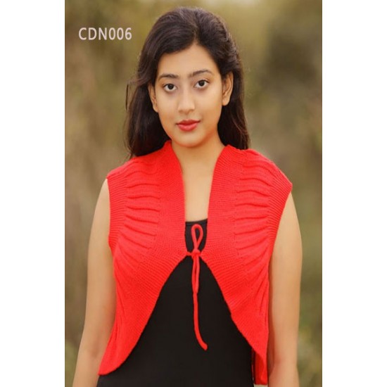 Women Sleeve Less Open Front Shrug DM-407