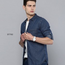 Denim Casual Long Sleeve Shirt