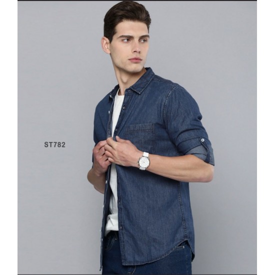 Denim Casual Long Sleeve Shirt