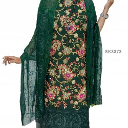 Semi Stitched 4pcs High Quality Embroidery Salwar Kameez