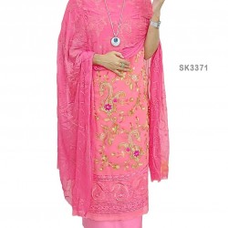 Semi Stitched 4pcs High Quality Embroidery Salwar Kameez