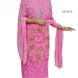 Semi Stitched 4pcs High Quality Embroidery Salwar Kameez