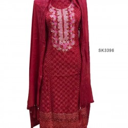 Heavy Embroidery and Stone Work Cotton Salwar Kameez