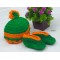 Crochet baby hat and shoe set