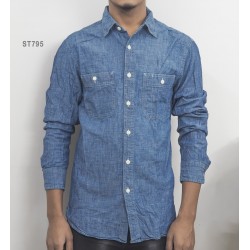 Denim Long Sleeve Casual Shirt for Men