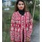 Women Maroon & White Front Open Short Cardigans ( Free Size )