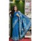Screen Print Indian Half Silk Saree