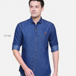 Denim Casual Long Sleeve Shirt