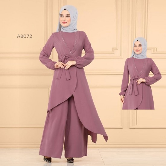 Traditional Dubai cherry Georgette Tunic with pant Style Dress For Women