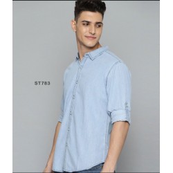 Denim Casual Long Sleeve Shirt