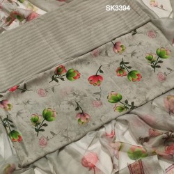 Unstitched Indian Rishika silk three piece