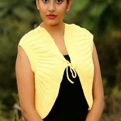 Women Sleeve Less Open Front Shrug