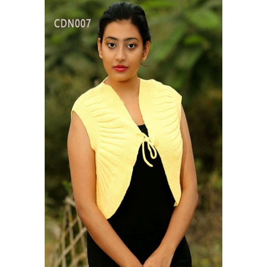 Women Sleeve Less Open Front Shrug