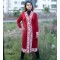 Women Maroon & White Front Open Fashion Design Full Long Cardigans