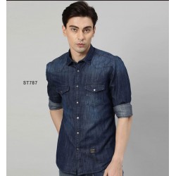 Denim Casual Long Sleeve Shirt