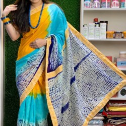 Color Ful Batik Saree with Blouse Pcs