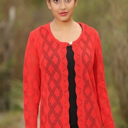 Exclusive Hand Knit Fashionable Short Cardigan for Women