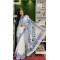 Screen Print Indian Half Silk Saree