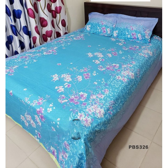 Double Size BedSheet with Pillow Covers