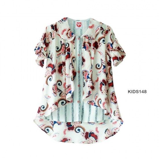 AOP Solid Georgette Tops Older Girls