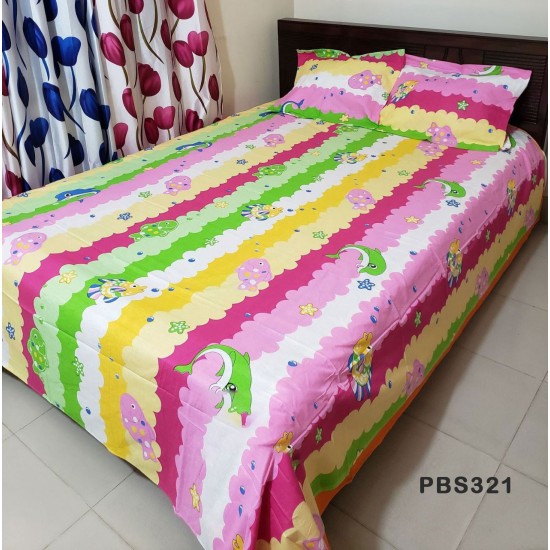 Double Size BedSheet with Pillow Covers
