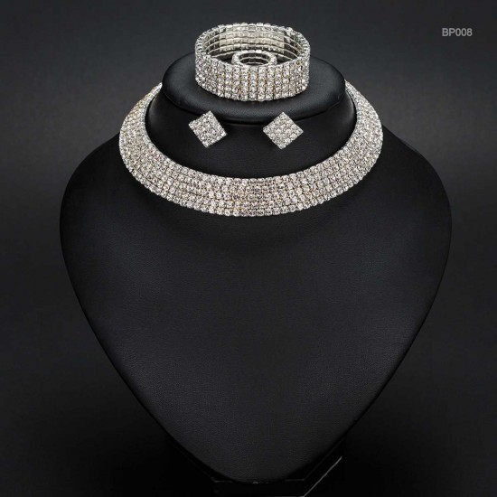 4pcs Choker Crystal Diamante Rhinestone Necklace