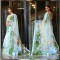 Colorful half silk hand paint saree
