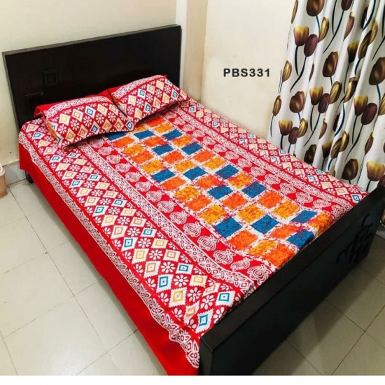 Double Size BedSheet with Pillow Covers
