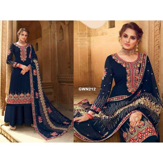 Premium Quality Unstitched Lasa with Embroidery Work