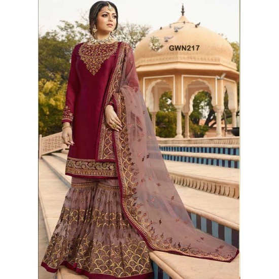 Premium Quality Unstitched Lasa with Embroidery Work