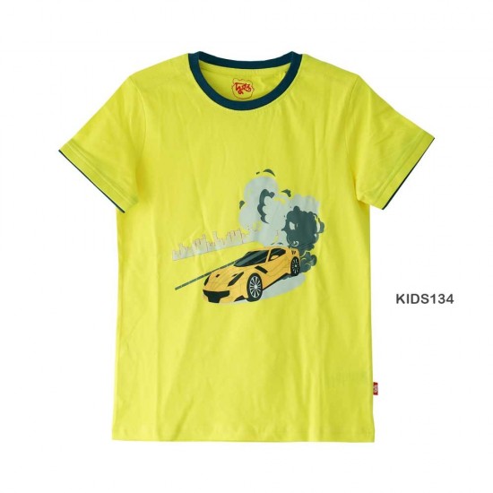 Yellow 100% Cotton, S/J Tee Older Boys