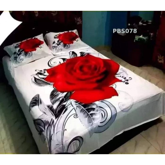Print BedSheet with Pillow Covers