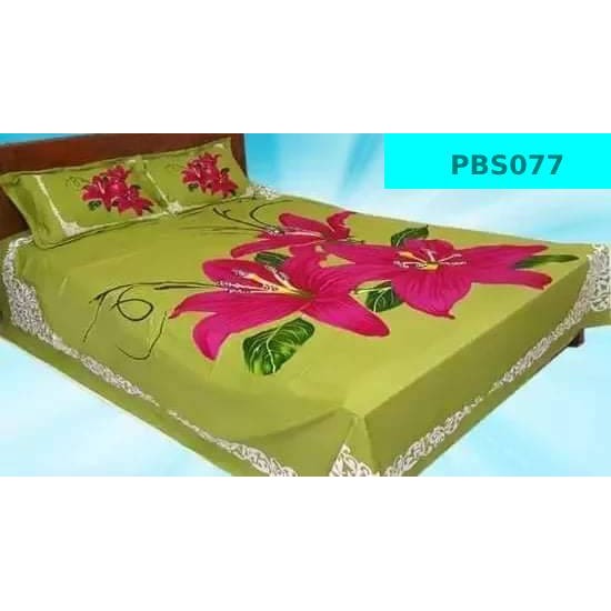 Print BedSheet with Pillow Covers