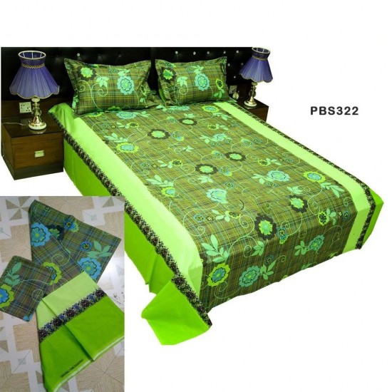 Double Size BedSheet with Pillow Covers